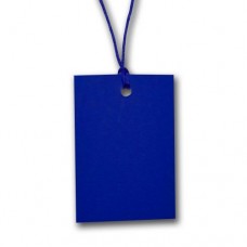 100 x Plain Blue Stringed Card Clothing Tags 60mm x 40mm